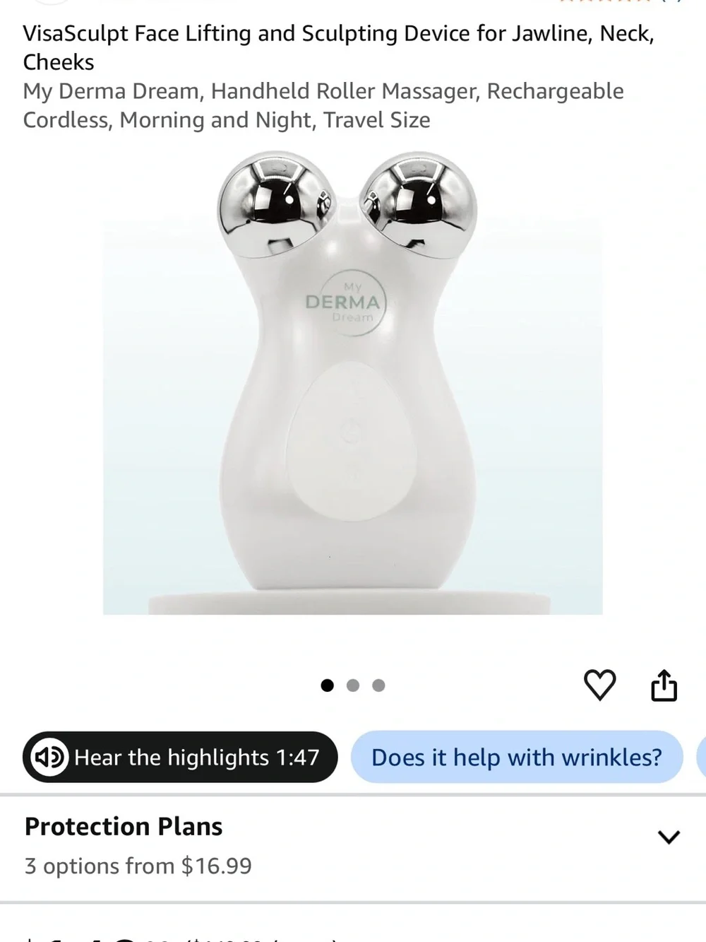 My Derma Dream Face Lifting and Sculpting Device for Jawline, Neck, Cheeks, eyes